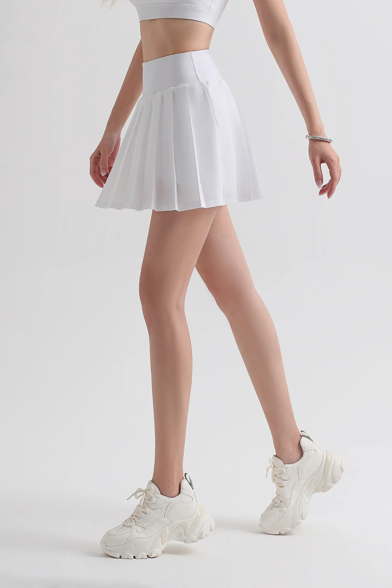 High Waist Pleated Mini Tennis Skirt