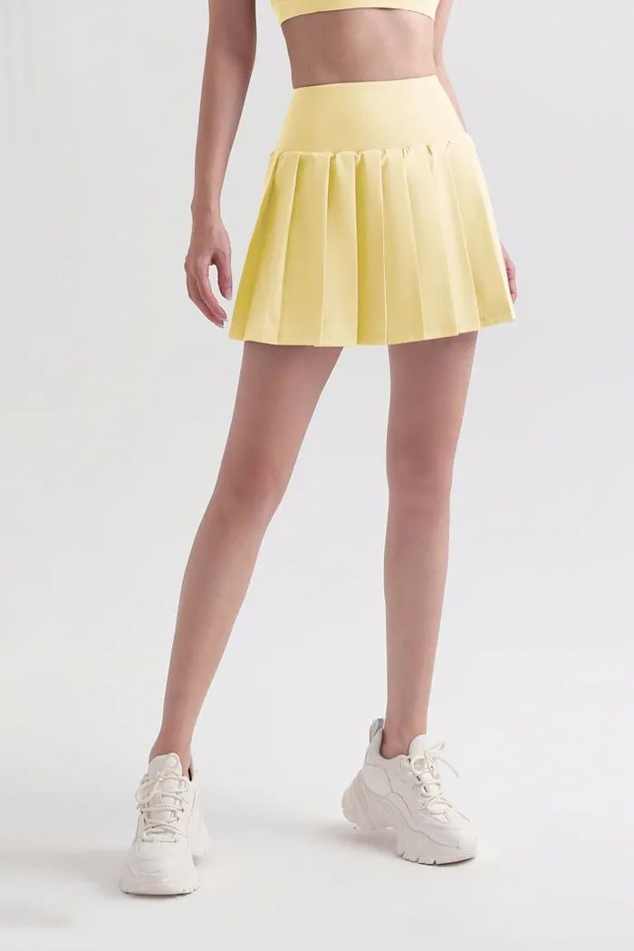 High Waist Pleated Mini Tennis Skirt