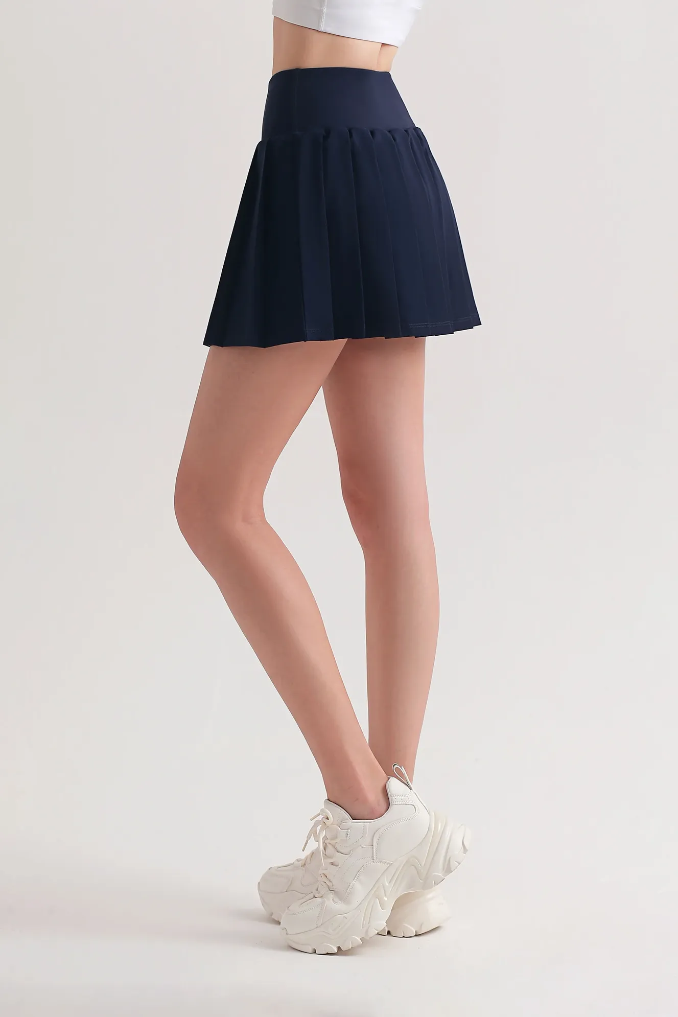 High Waist Pleated Mini Tennis Skirt