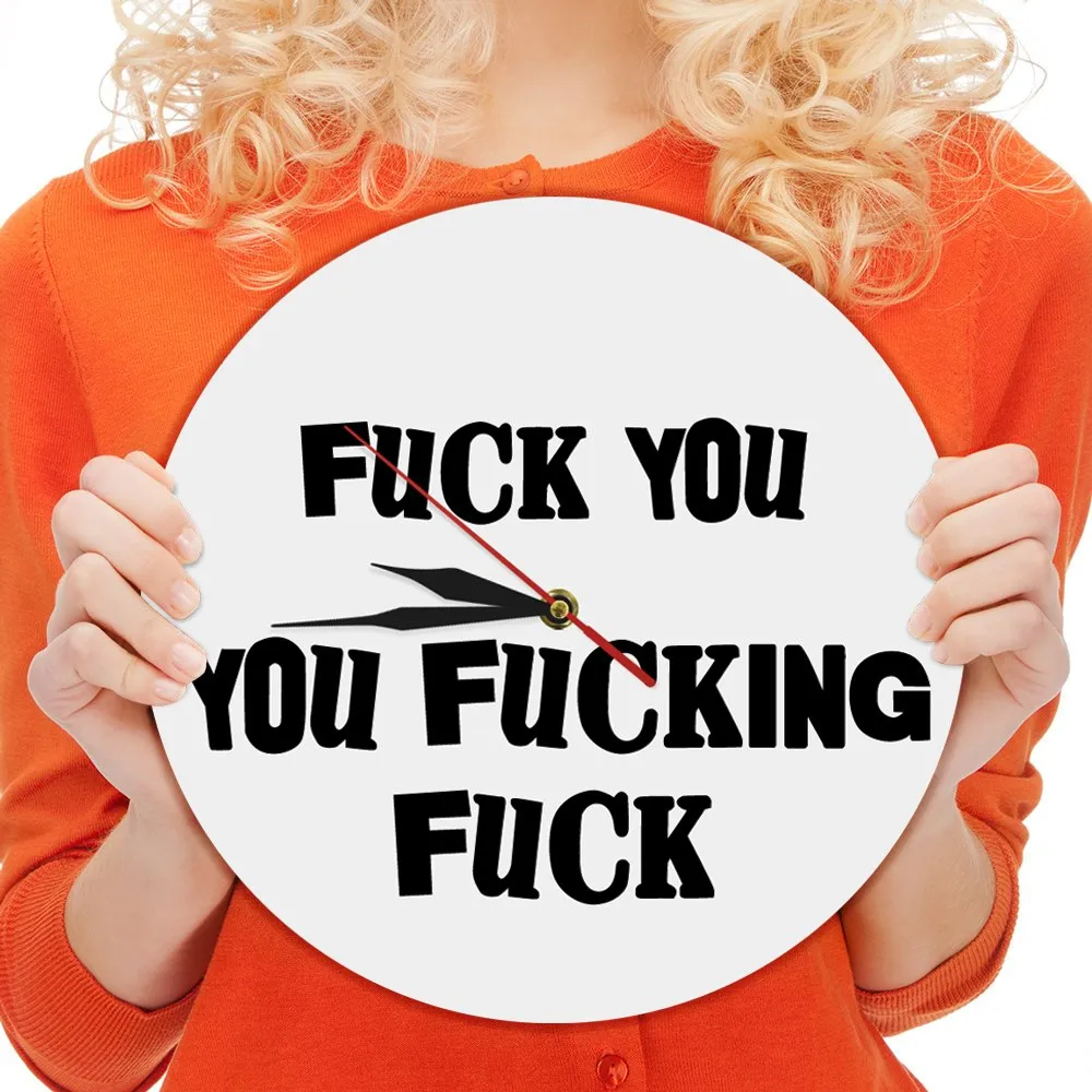 Hilarious Rude Mature Sweary Wall Clock F F F Snarky Conversation Offensive Wall Clock Funny Clock Wall Watch Joke Curse Gift