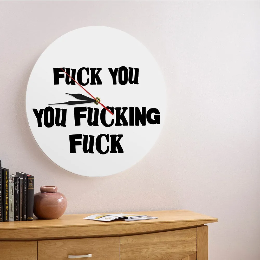 Hilarious Rude Mature Sweary Wall Clock F F F Snarky Conversation Offensive Wall Clock Funny Clock Wall Watch Joke Curse Gift