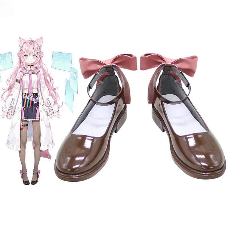 Hololive Virtual YouTuber Hakui Koyori Brown Cosplay Shoes