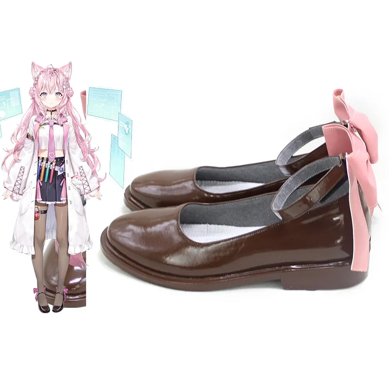 Hololive Virtual YouTuber Hakui Koyori Brown Cosplay Shoes