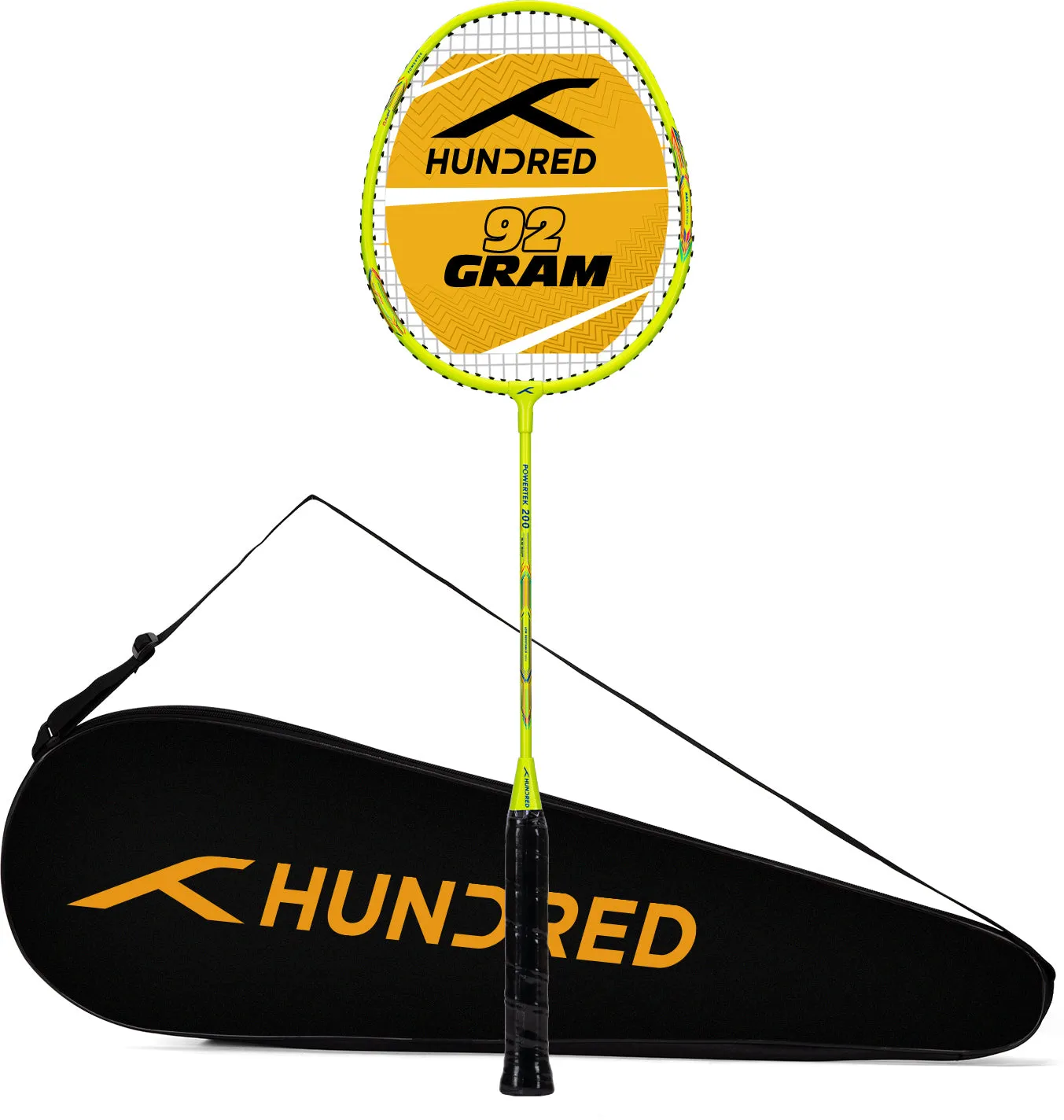 Hundred POWERTEK 200 Strung Badminton Racquet (Multicolor)