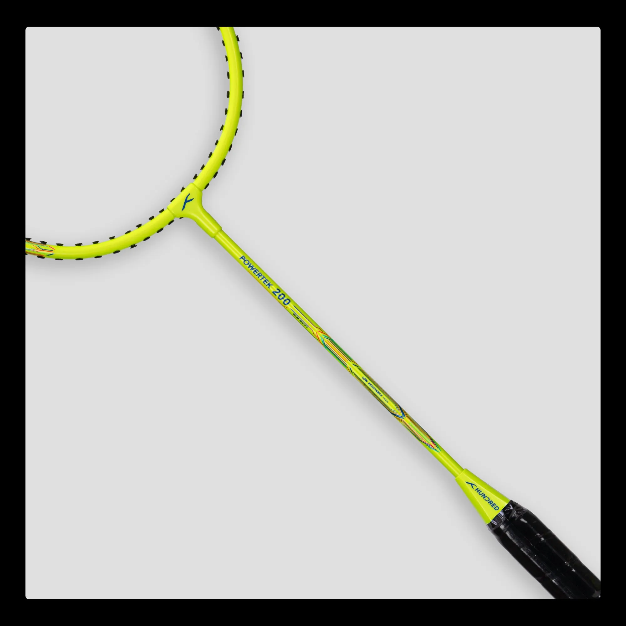 Hundred POWERTEK 200 Strung Badminton Racquet (Multicolor)