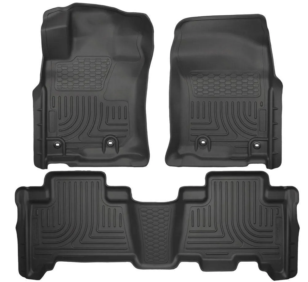 Huskey Weatherbeater Black Front and Rear Floor Liners 2024-2014 Toyota 4Runner (99571)