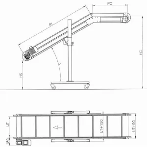 Inclined/Top Conveyor with PP/PA Modular Plastic Belt