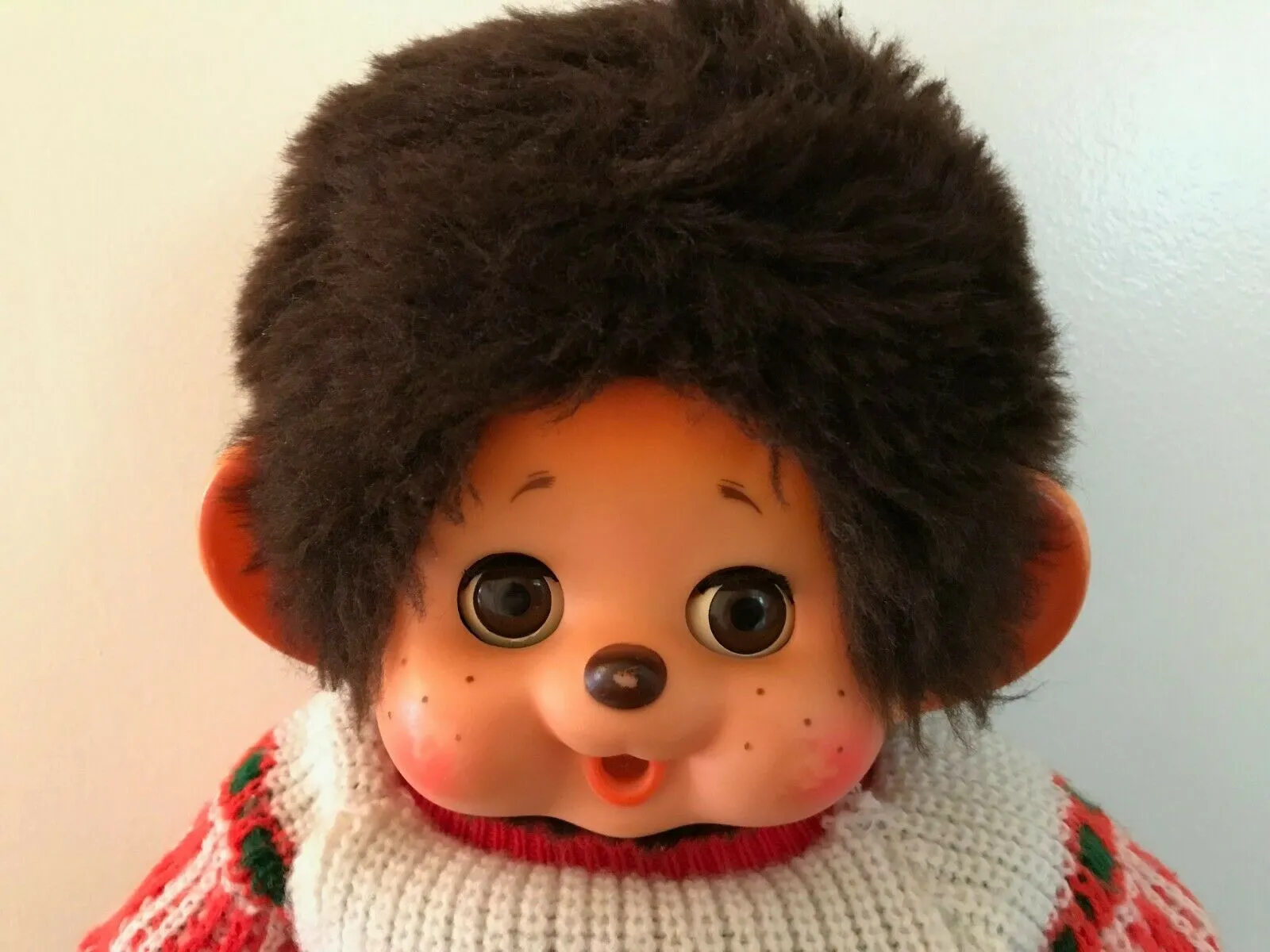 Japanese Japan TOHO Monchhichi Monchichi Monkey Dressed Daisuke 13" Sleepy Eyes