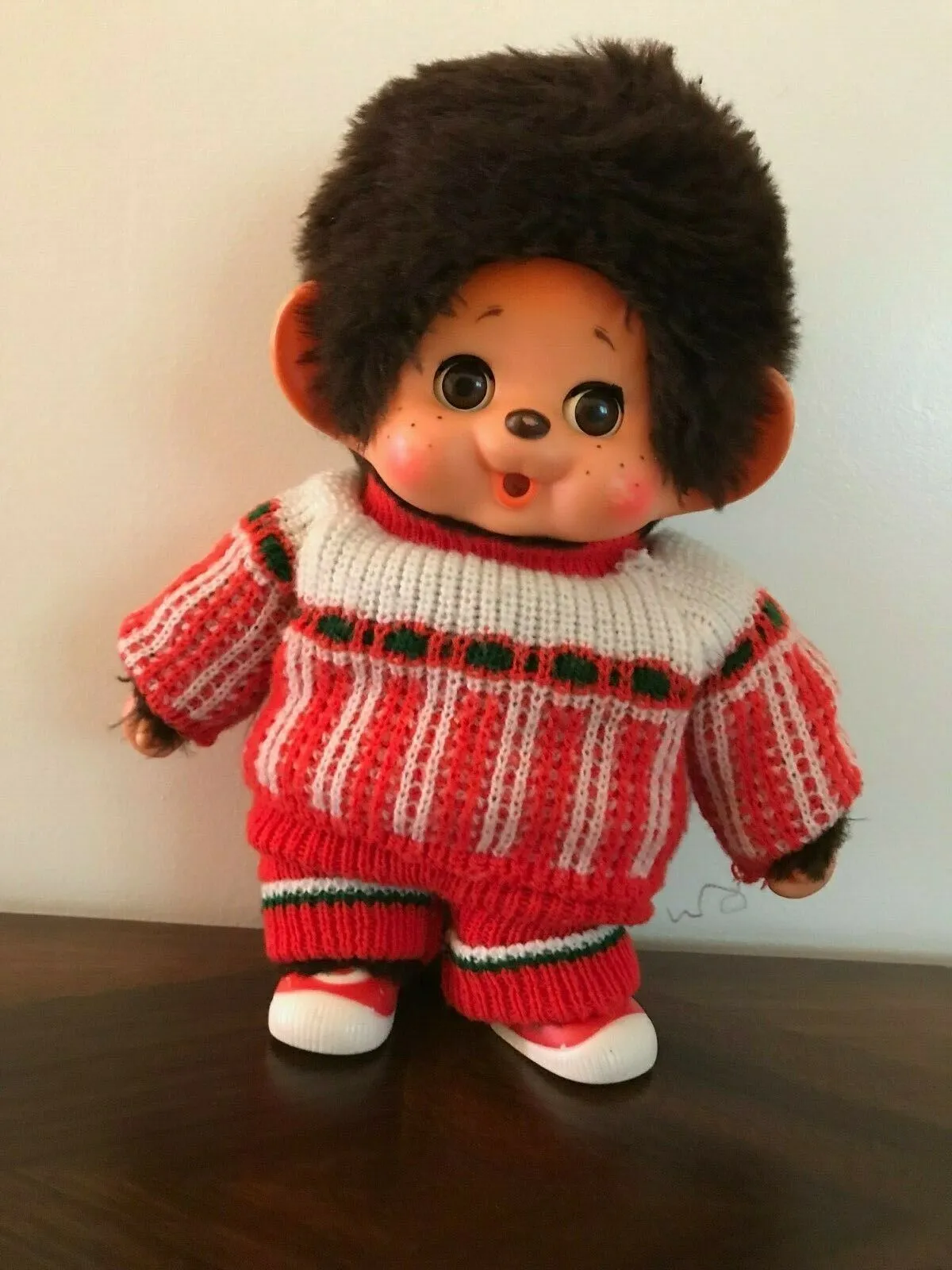 Japanese Japan TOHO Monchhichi Monchichi Monkey Dressed Daisuke 13" Sleepy Eyes