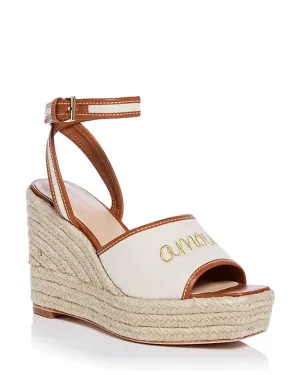 Jesse Canvas Espadrille Wedge in Natural