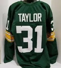 Jim Taylor Green Bay Packers Long Sleeve Vintage Style Throwback Football Jersey