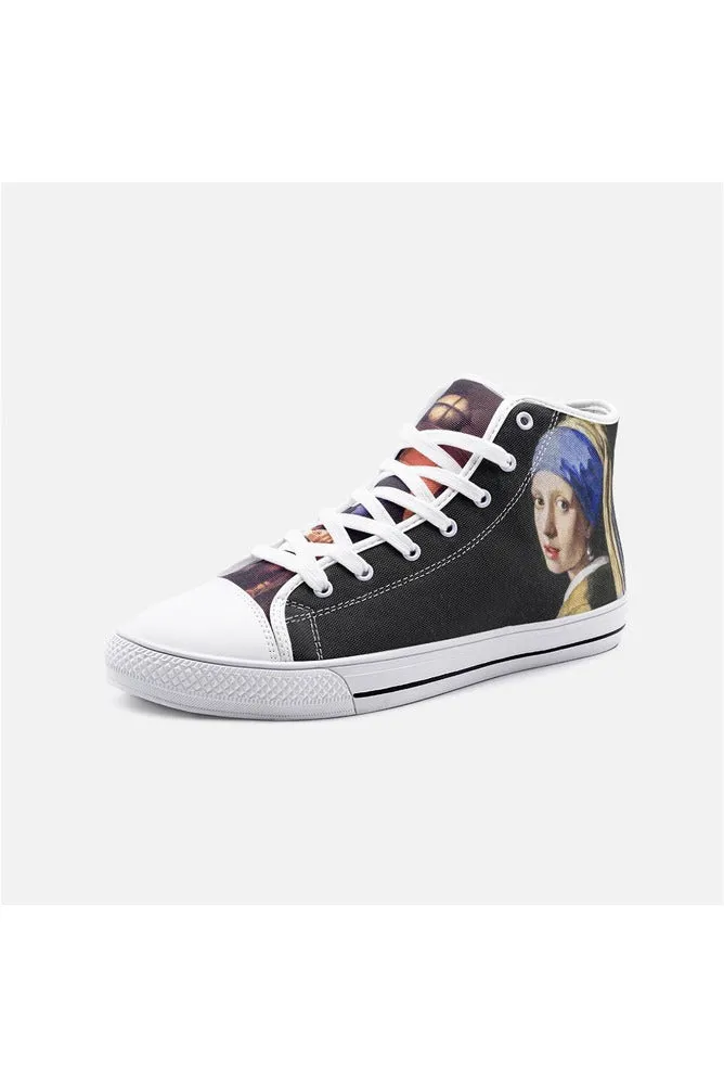 Johannes Vermeer Unisex High Top Canvas Shoes