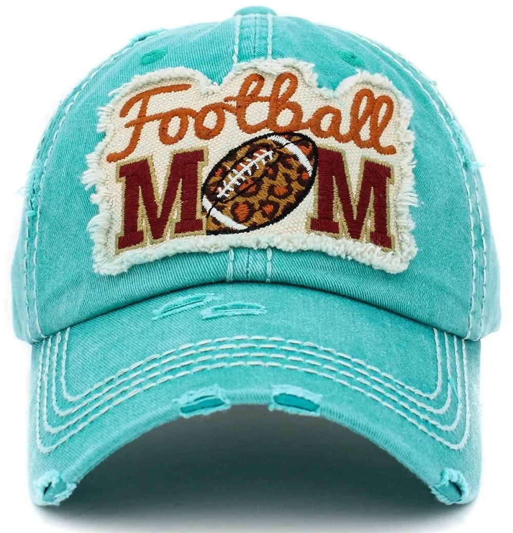 KBV1395 "Football Mom" Vintage Washed Baseball Cap