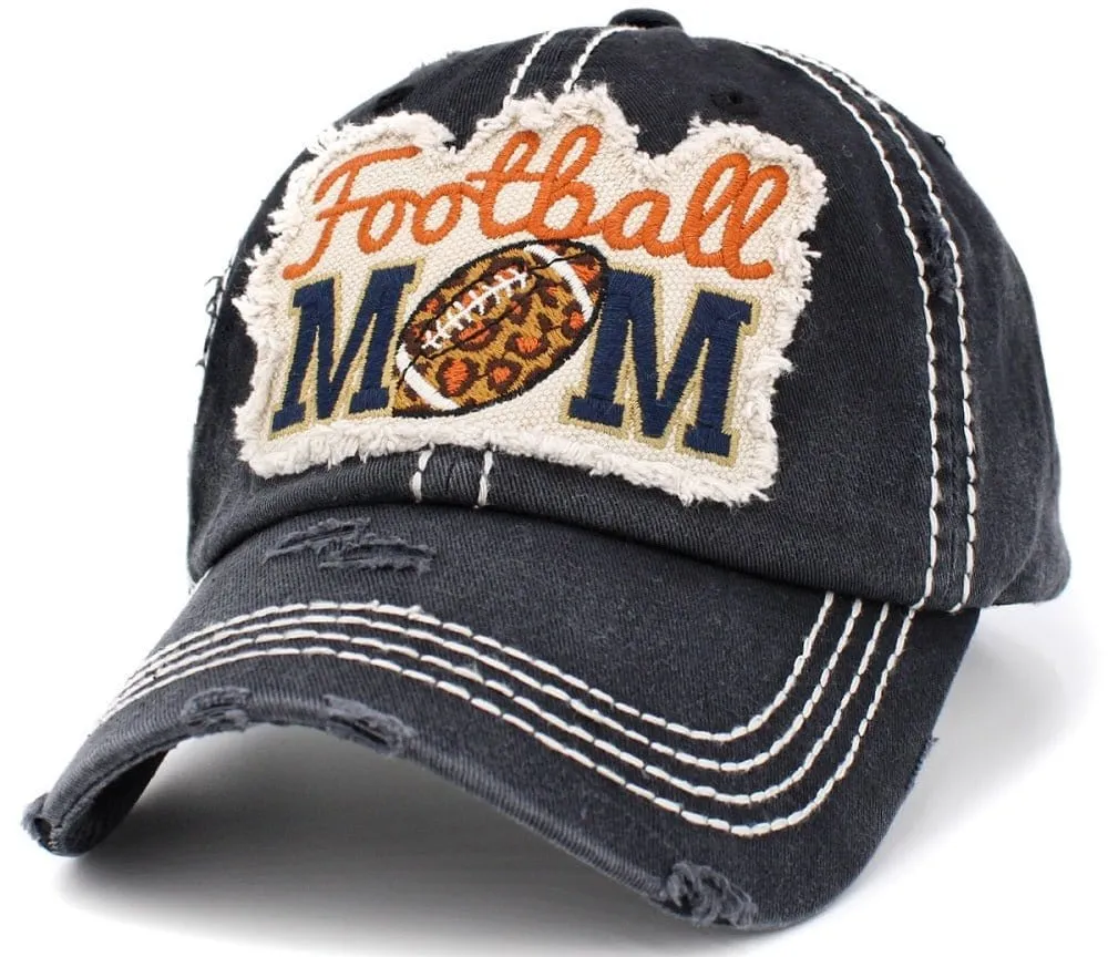 KBV1395 "Football Mom" Vintage Washed Baseball Cap