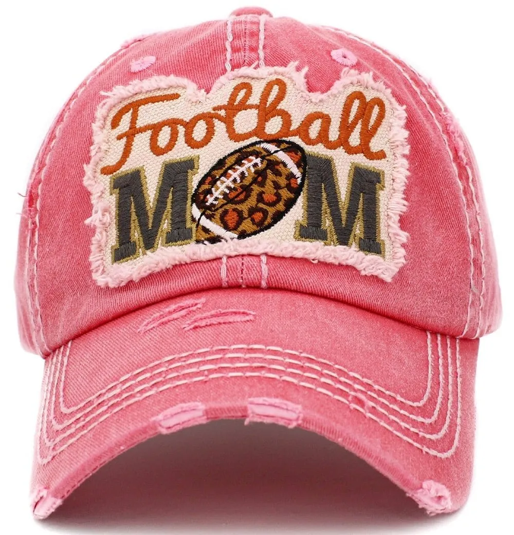 KBV1395 "Football Mom" Vintage Washed Baseball Cap