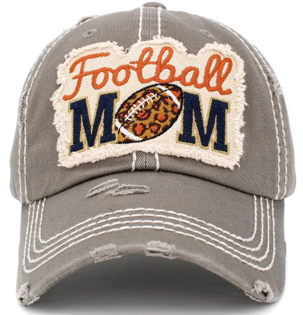 KBV1395 "Football Mom" Vintage Washed Baseball Cap