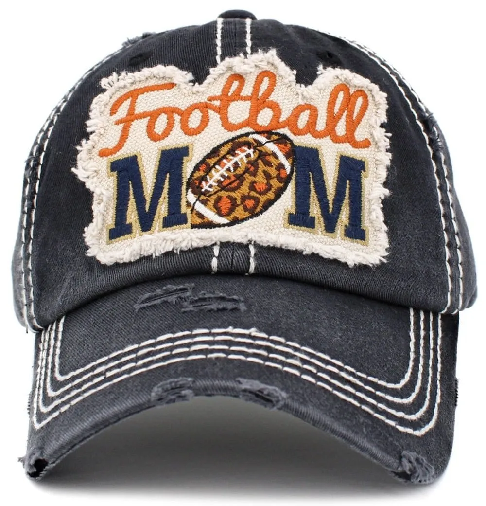 KBV1395 "Football Mom" Vintage Washed Baseball Cap