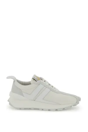 Lanvin nylon and leather bumper sneakers