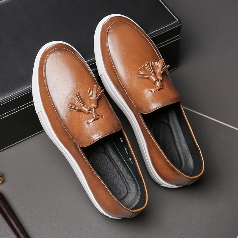 Leather Loafers Slip-On Shoes