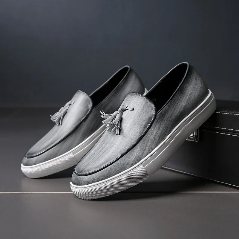 Leather Loafers Slip-On Shoes