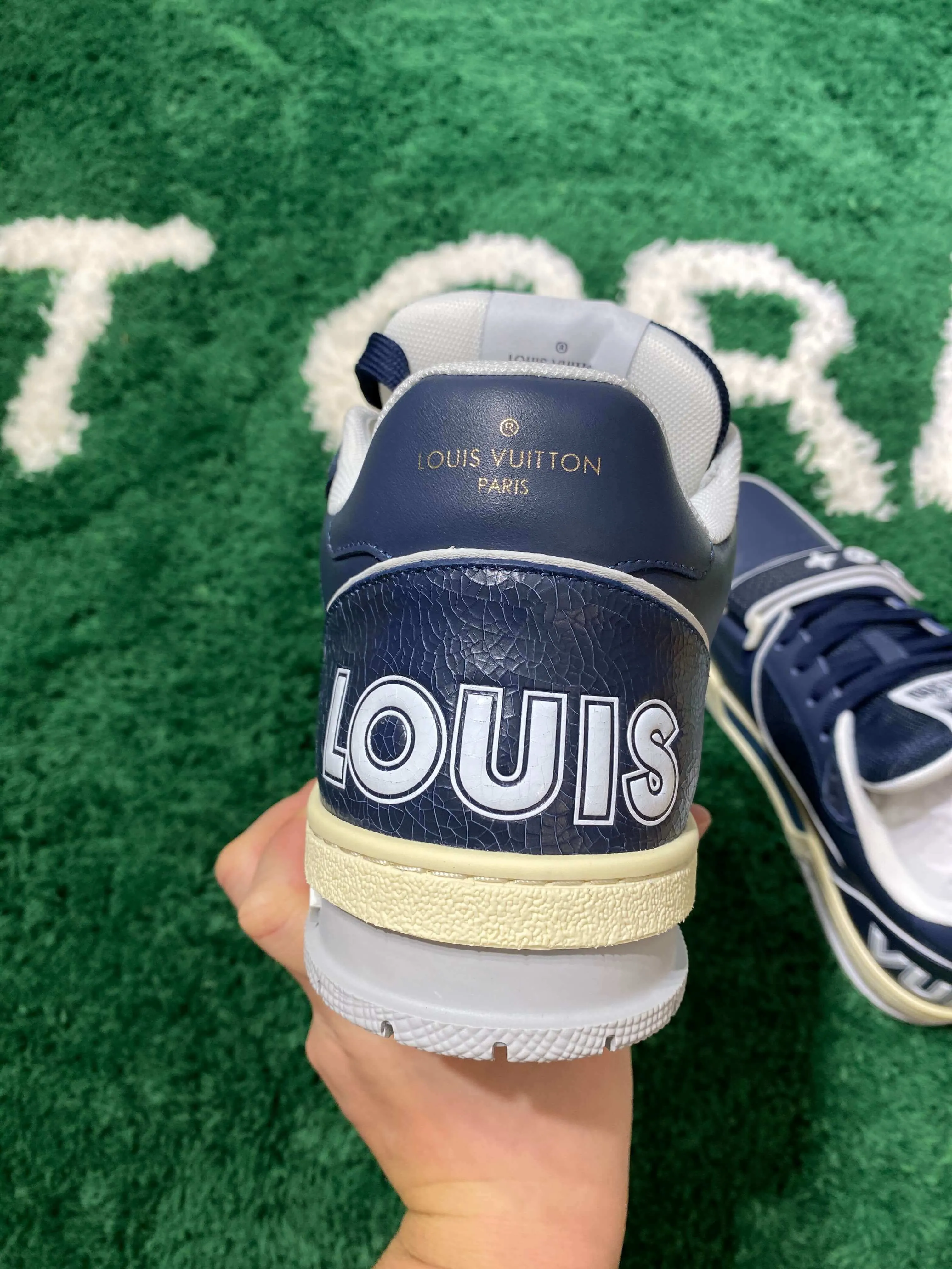 Louis Vuitton LV Trainer Navy Mesh Sneaker