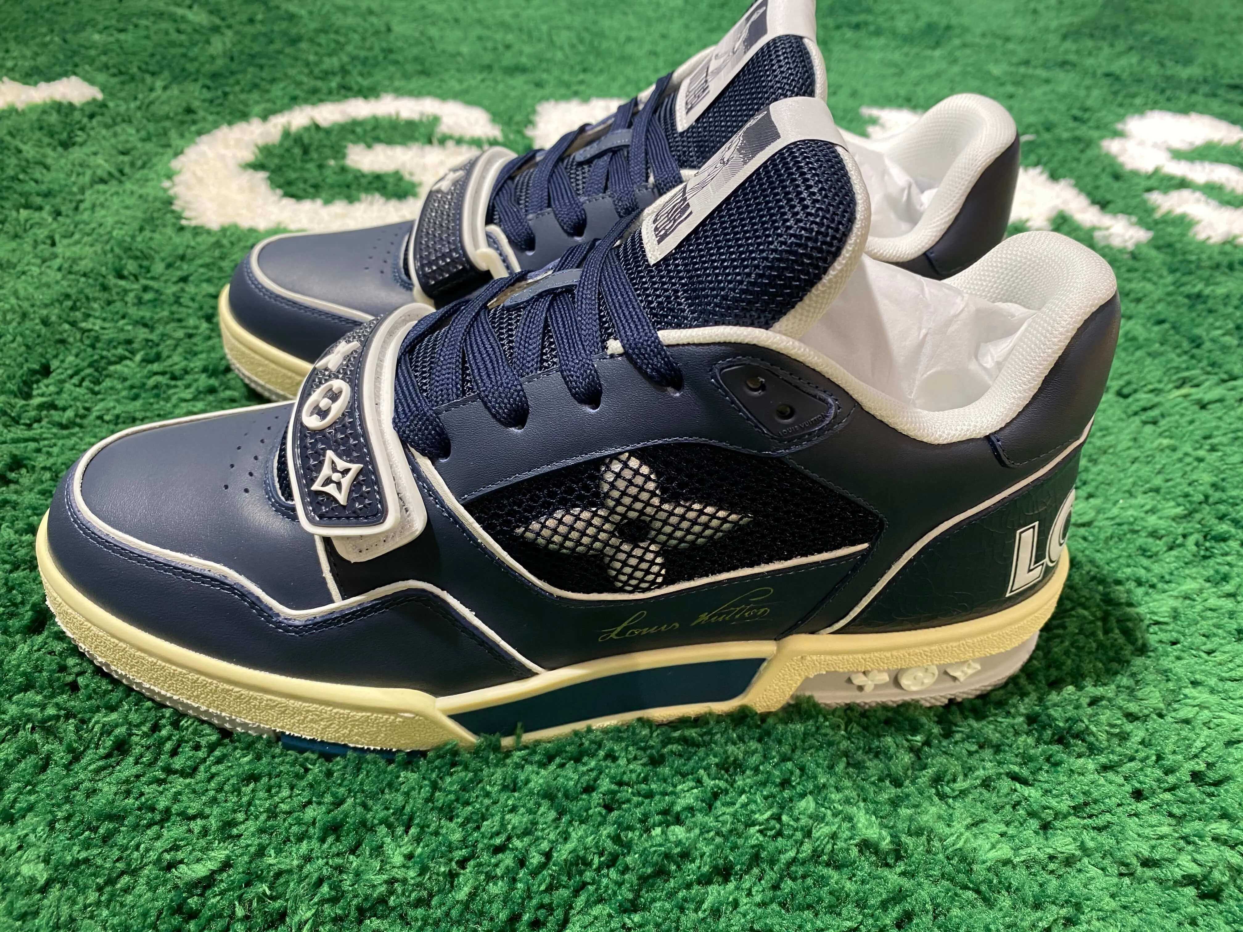 Louis Vuitton LV Trainer Navy Mesh Sneaker