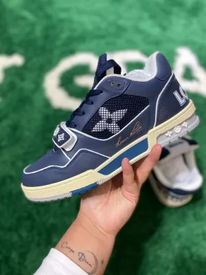 Louis Vuitton LV Trainer Navy Mesh Sneaker