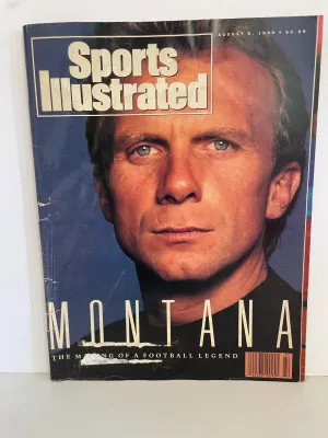 <€€ Vintage Sports Illustrated Joe Montana San Francisco 49ers Cover August 6, 1990