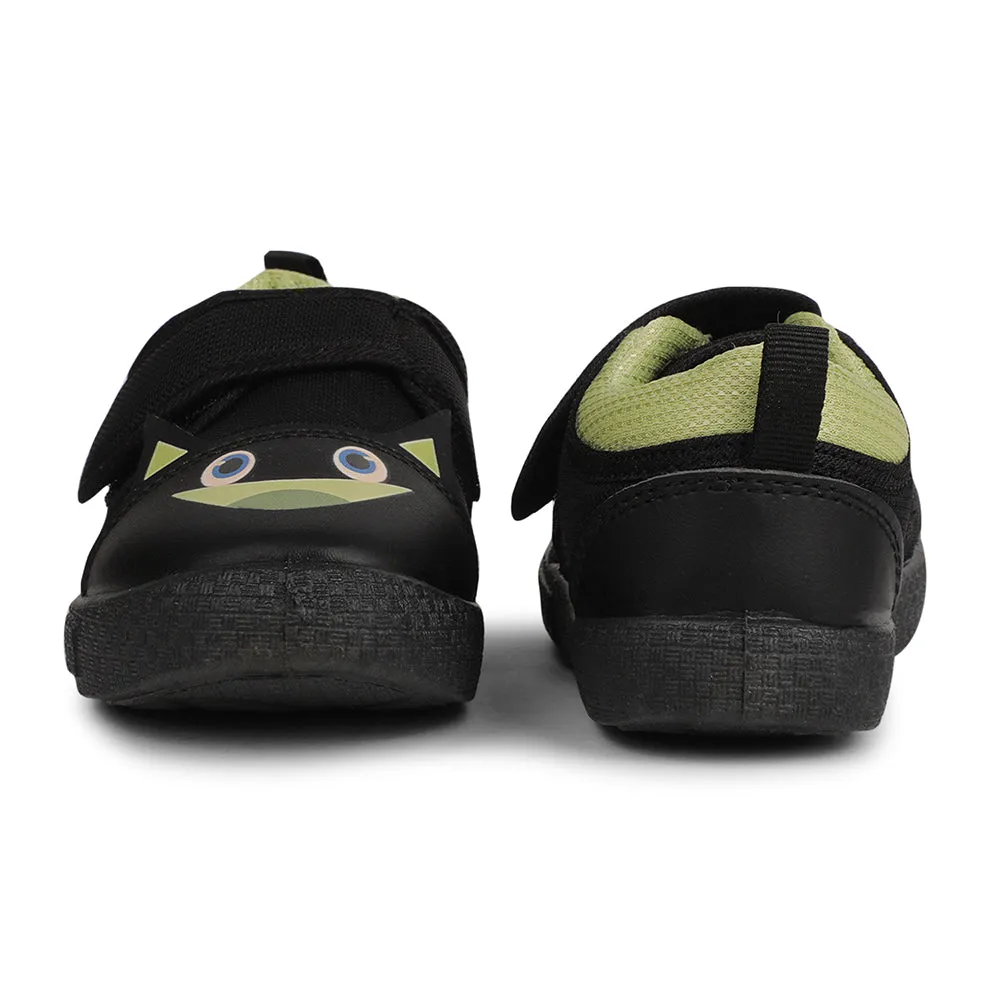 Lucy & Luke Black Casaul Non Lacing Shoes For Kids BASTIAN-60 By Liberty