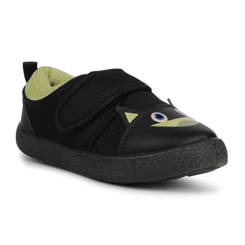 Lucy & Luke Black Casaul Non Lacing Shoes For Kids BASTIAN-60 By Liberty