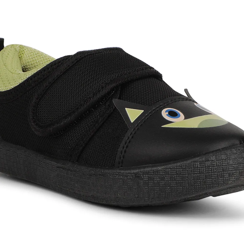 Lucy & Luke Black Casaul Non Lacing Shoes For Kids BASTIAN-60 By Liberty