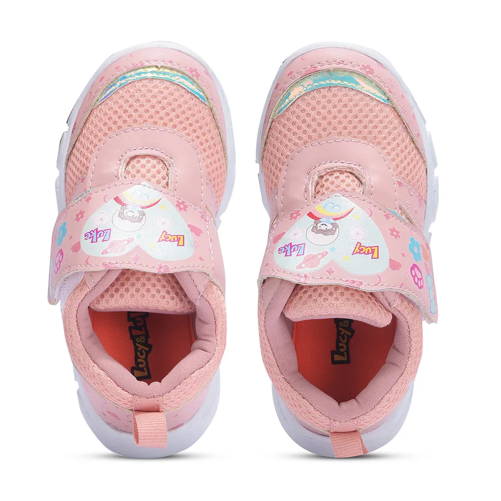 Lucy & Luke By Liberty Kids FLYNN-44 Peach Casual Non Lacing Shoes