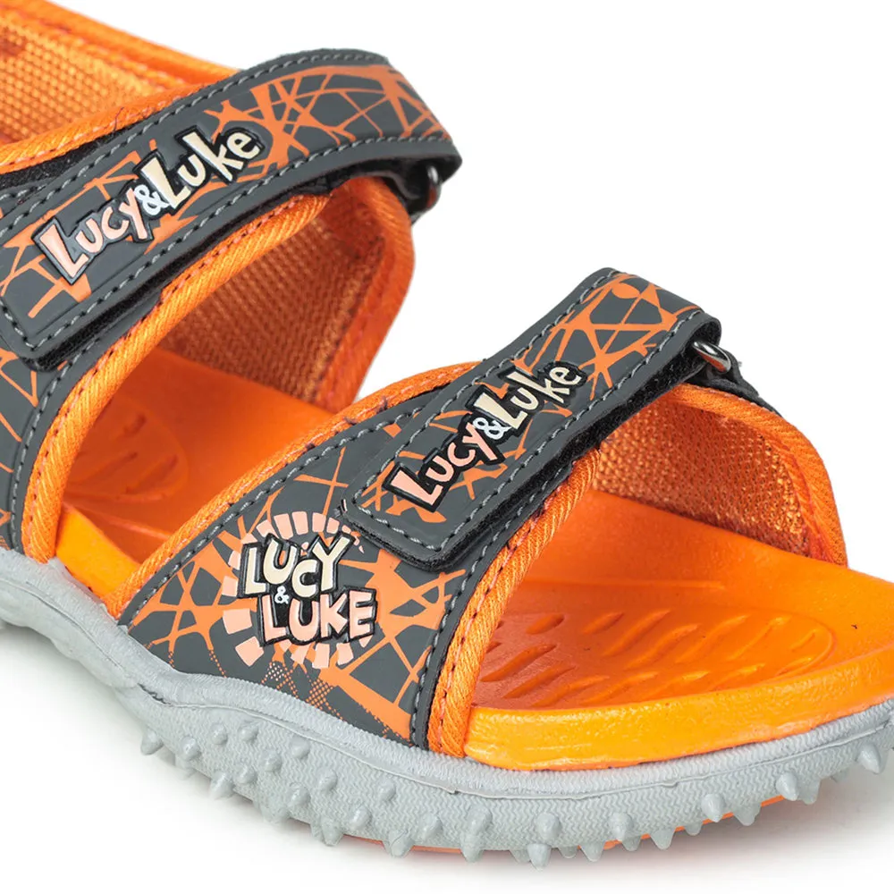 Lucy & Luke (Orange) Casual Sandal For Kids RICO-18 By Liberty