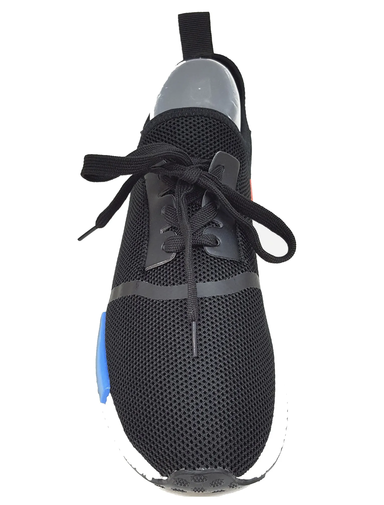 Mens Alec Lace Up Mesh Fashion Trainers in Black