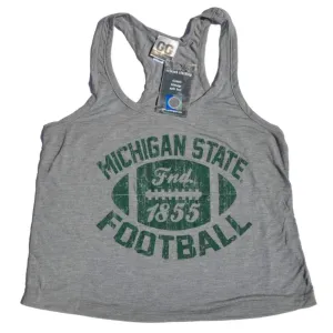 Michigan State Spartans GG Women Gray Football Performance Dance Tank Top