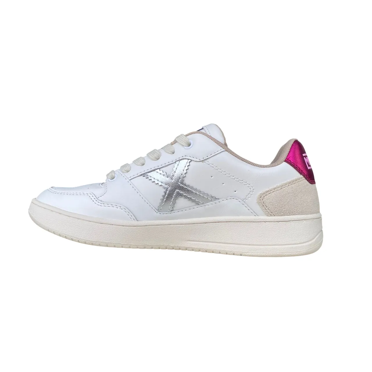 Munich scarpa sneakers da donna Legit 95 8908095 bianco-argento-fucsia