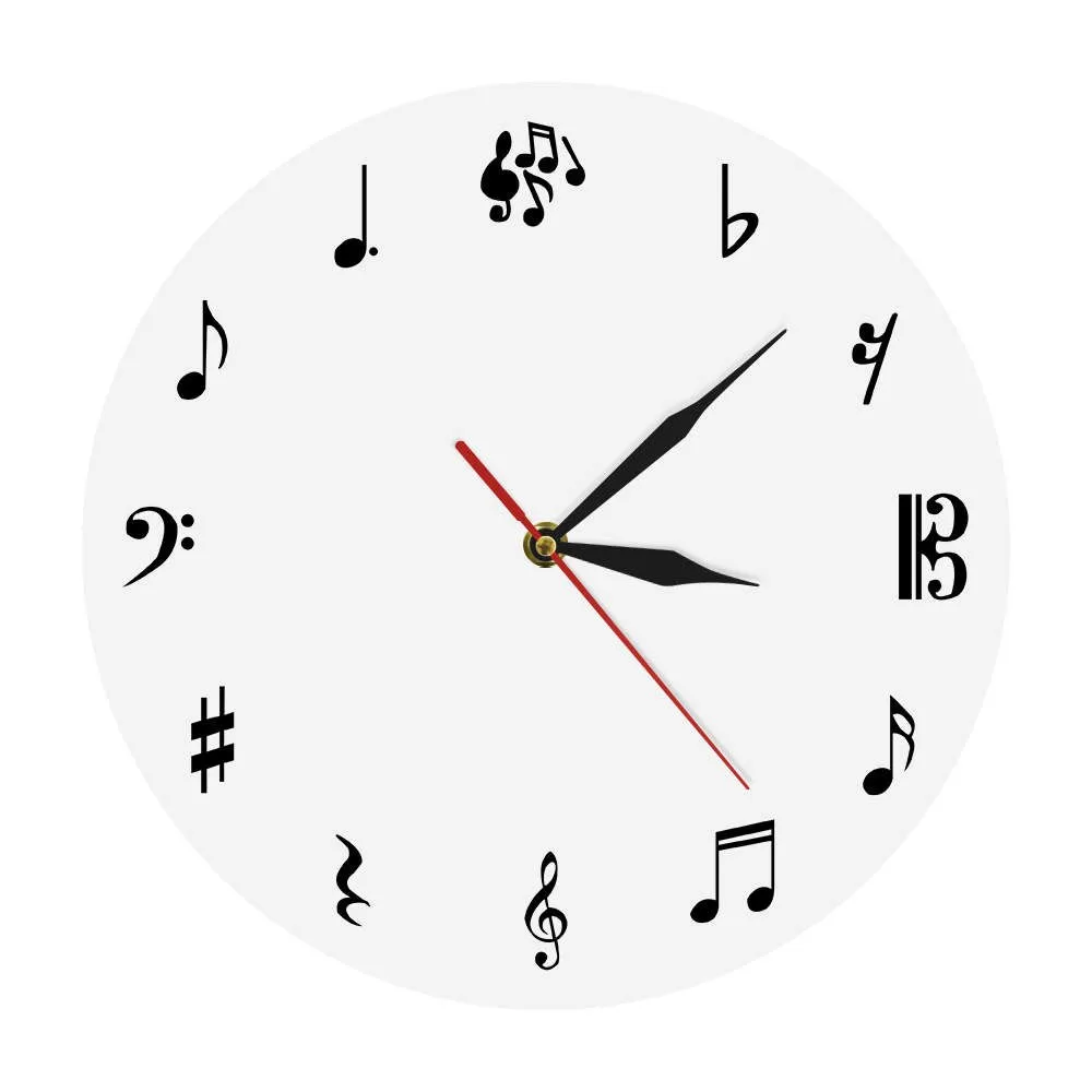 Music Studio Wall Sign Clock Music Notes Wall Clock Treble Clef Music Wall Art Decorative Clock Gift For the Musician or Singers