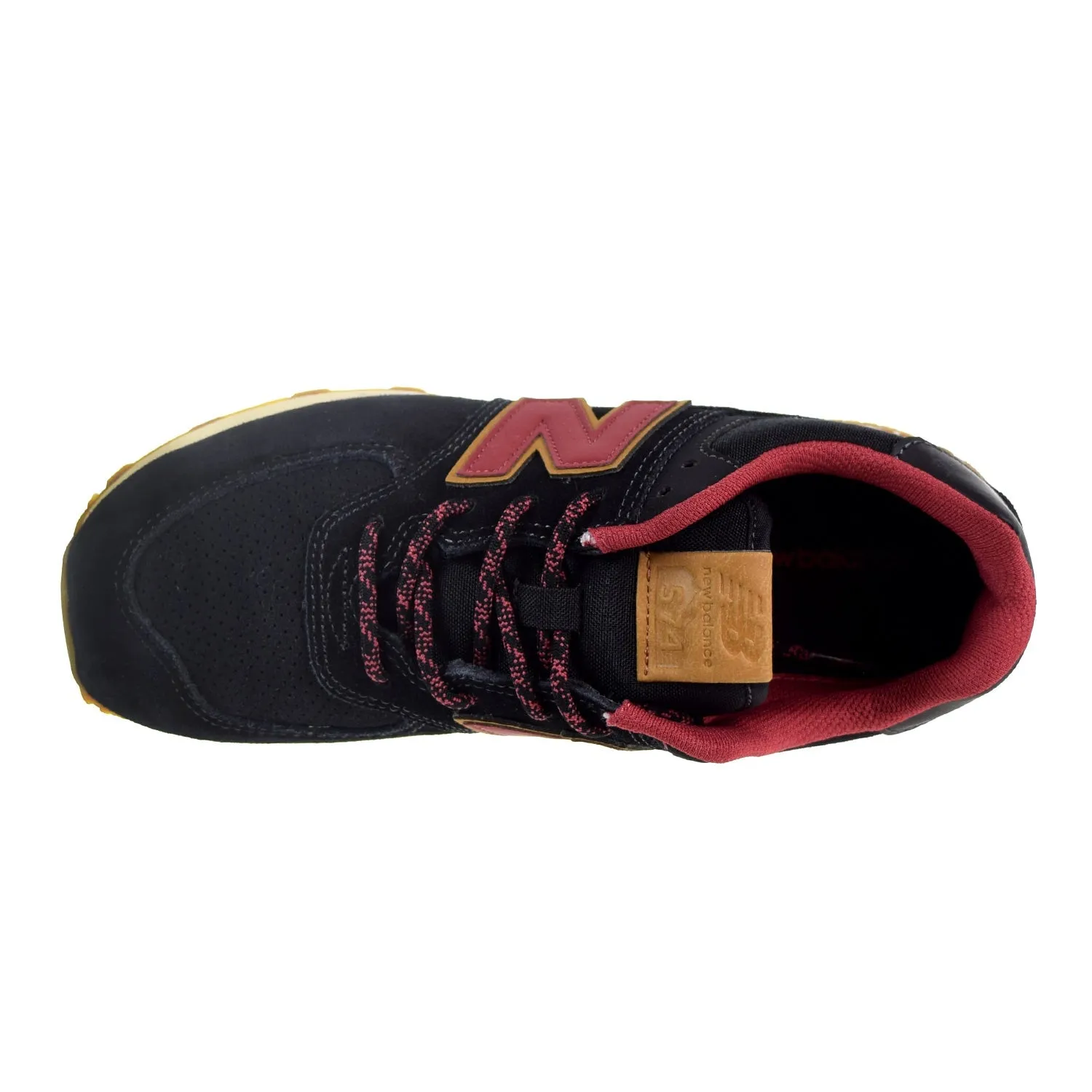 New Balance 574 Suede Big Kids' Shoes Black/Earth Red