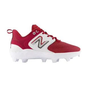 New Balance Men's Fresh Foam 3000 V6 Molded Baseball Cleats - Crimson with White - PL3000M6