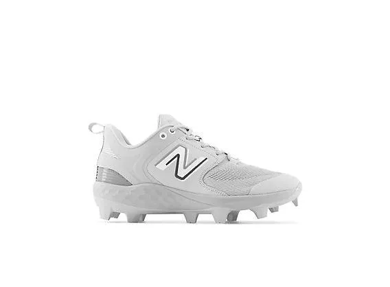 New Balance Men's Fresh Foam 3000 V6 Molded Baseball Cleats - Grey with White - PL3000G6