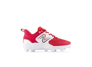 New Balance Men's Fresh Foam 3000 V6 Molded Baseball Cleats - Red with White - PL3000R6