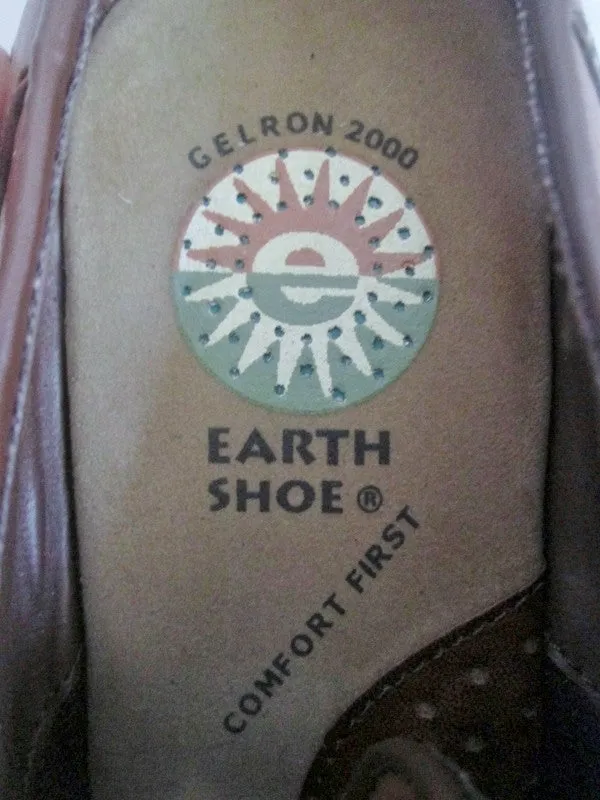 NEW Womens GELRON 2000 EARTH SHOE Leather HICKORY BROWN MOC 7.5 Clog