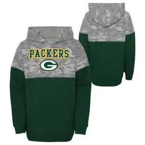 NFL Green Bay Packers Boys' Long Sleeve Hooded Sweatshirt - XS