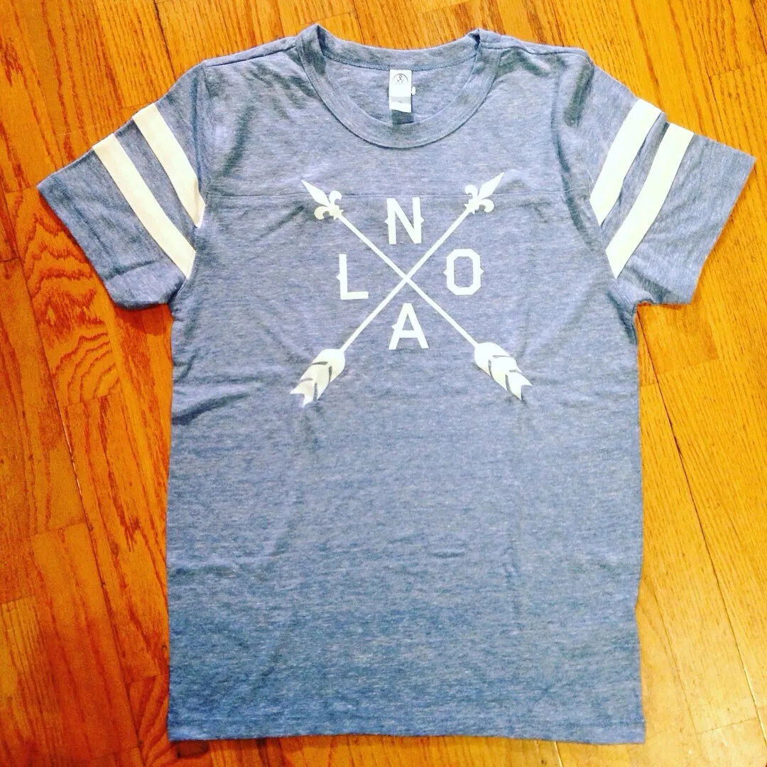 NOLA Arrow, Vintage Football Jersey Style, Unisex