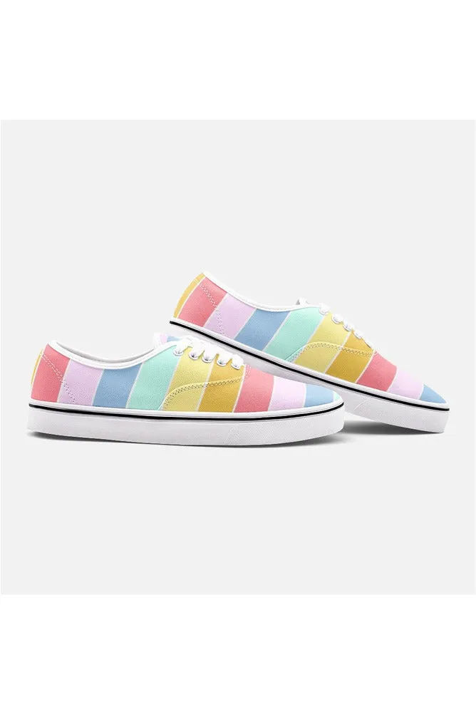 Pastel Rainbow Unisex Canvas Shoes