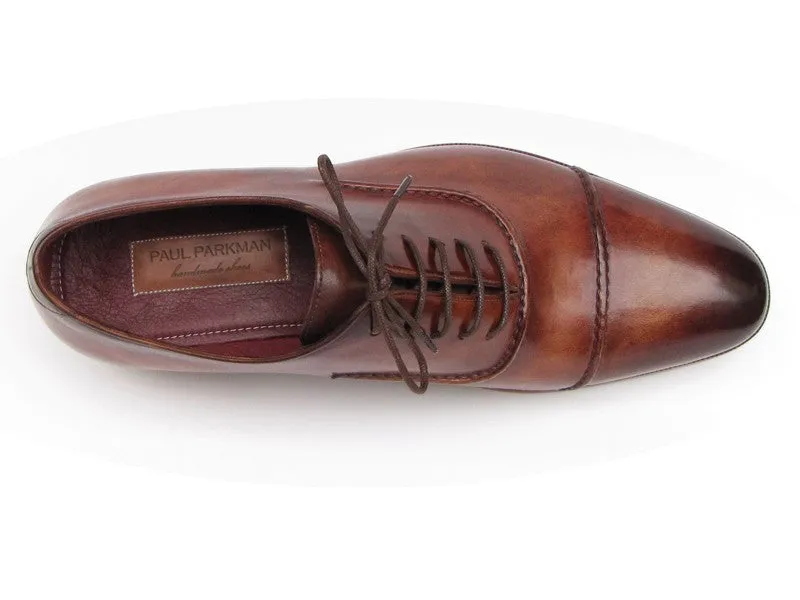 Paul Parkman Captoe Brown Hand Painted Oxfords