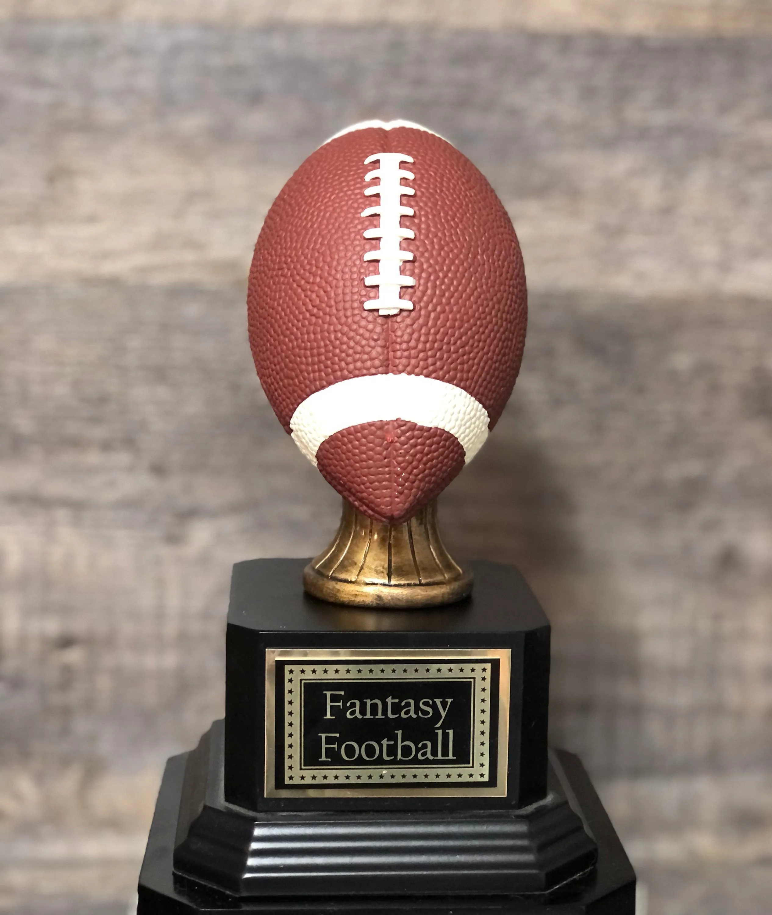 Perpetual Fantasy Football League Trophy FFL Trophy Best Season Stats Color Football Champion Trophy Football League Sports Award Winner