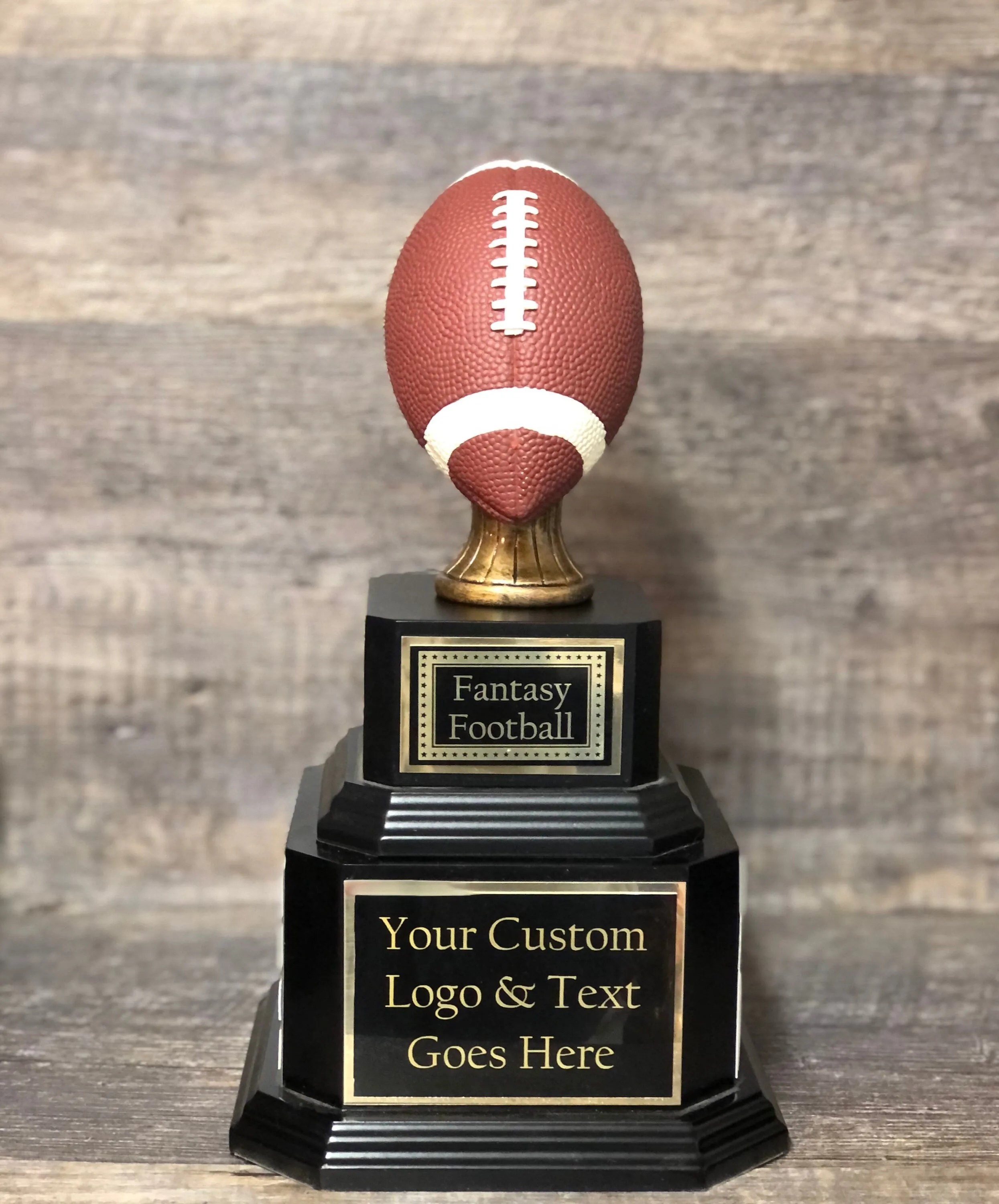 Perpetual Fantasy Football League Trophy FFL Trophy Best Season Stats Color Football Champion Trophy Football League Sports Award Winner