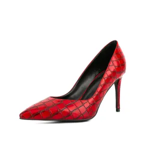 Plaid Pointy Thin High-Heel Shoes