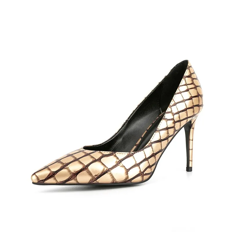 Plaid Pointy Thin High-Heel Shoes